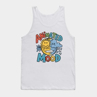 Sunny & Cloudy Mix - Animated Mood Design Tank Top